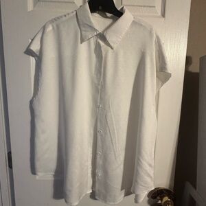 White Button-Up Blouse